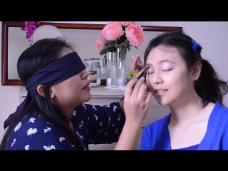 blindfolded makeup challenge